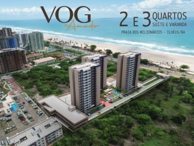 VOG Amado – Apartamento de 02 quartos na Praia dos Milionários – Ilhéus/BA